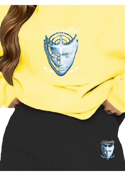 Eşofman Takımı Oversize Thefeelmusic Baskılı Eşofman Takımı,sevgili,çift Kombini Pembe