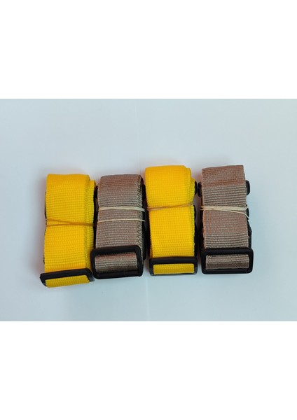 2 Adet Sarı 2 Adet Bej Valiz Kemeri 4 cm Toplam 4 Adet