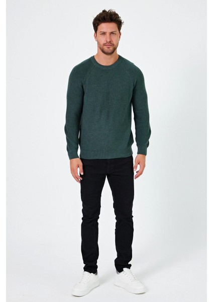 Bisiklet Yaka Regular Fit Kazak (E24-EZE-07)