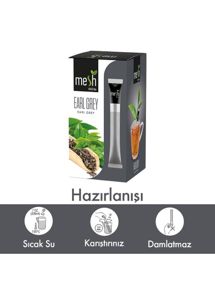 Earl Grey Bergamot Aromalı Siyah Stick Çay 2 Paket