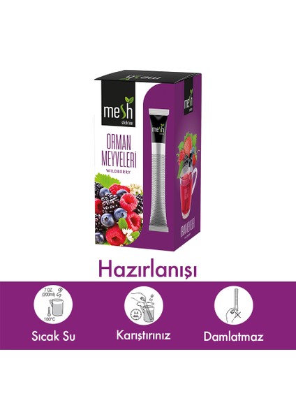 Mesh Stick Orman Meyveleri Karışık Meyve Çayı 2 Paket