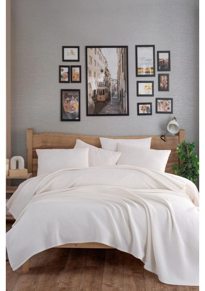 Ecocel Pike Örtü Battal King 240X230CM Karde Krem