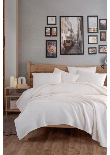 Ecocel Pike Örtü Battal King 240X230CM Karde Krem fiyatları