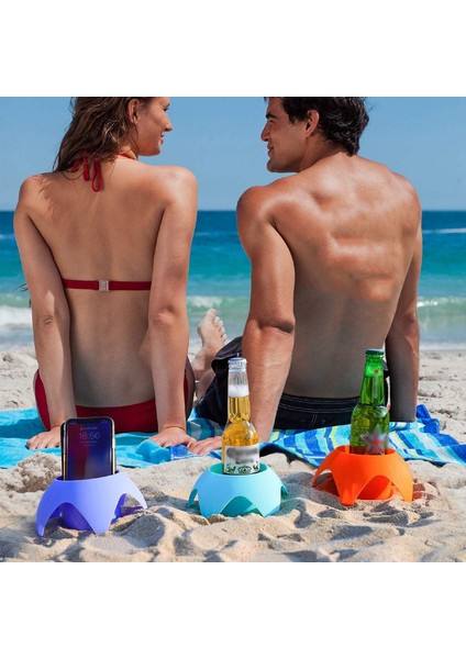 5 Adet Plaj Tatil Aksesuarları Essentials - Plaj Kumu Bardak Altlıkları Içecek Bardak Tutucular, Plaj Gezisi Aile Arkadaşları Için Olmazsa Olmazlar (Çok Renkli) (Yurt Dışından)