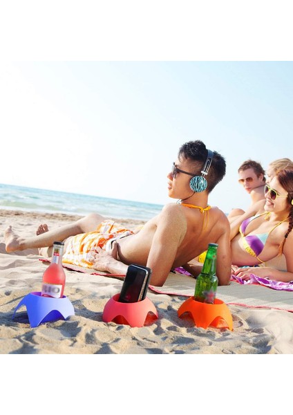 5 Adet Plaj Tatil Aksesuarları Essentials - Plaj Kumu Bardak Altlıkları Içecek Bardak Tutucular, Plaj Gezisi Aile Arkadaşları Için Olmazsa Olmazlar (Çok Renkli) (Yurt Dışından)