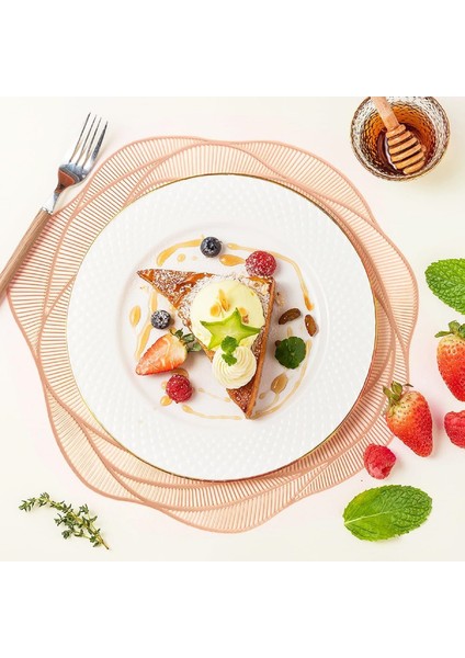 4 Adet Yuvarlak Gül Çiçek Avrupa Placemats 15 Inç Isıya Dayanıklı Placemats Masa Ayarı Yemek Parti Düğün Tatil Masa Dekorasyonu Için Mutfak Masa Paspasları (Yurt Dışından)
