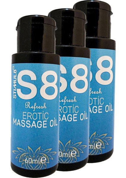 Stımul8 3 Lü Erotik Massàge Oìl / 3 Adet Kadın Erkek Masaj Yağı 60 ml
