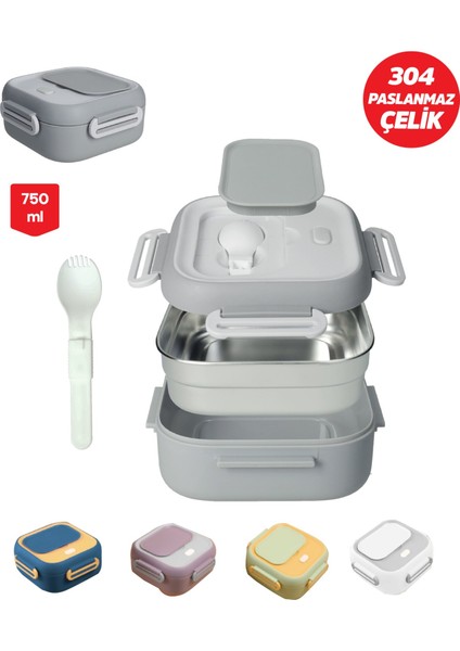 Çelik Beslenme Kabı 750ML Fixpoint P-1407