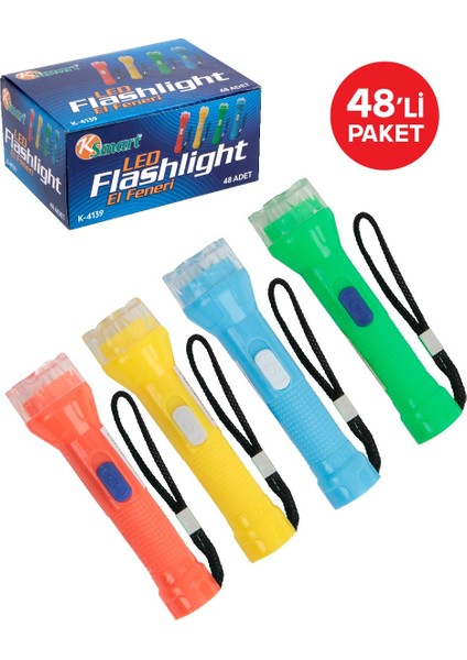 Mini Fener Ekonomik K-4139 Ksmart 48LI Paket