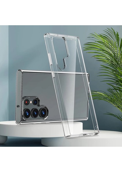 Samsung Galaxy S22 Plus Ile Uyumlu Kılıf Crystal Clear Ince Hissiyat, Slot ve Tuşlara Rahat Erişim, Sert Plastik Şeffaf