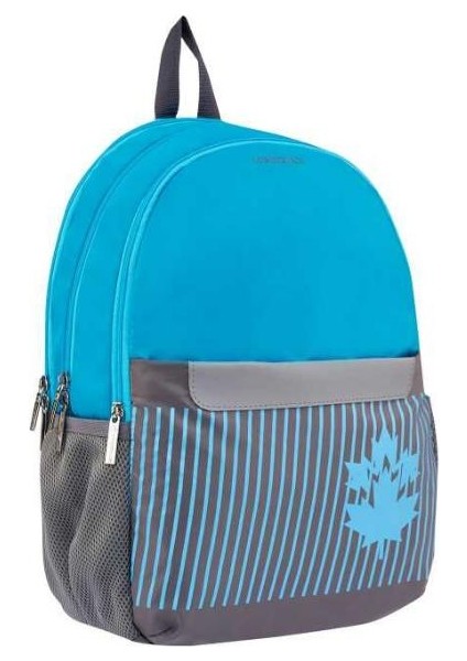 LMCAN24002 Açık Mavi Siyah Şeritli Sırt Çantası