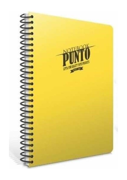 Spiralli Defter Punto Plastik Kapak Kareli 200 Yaprak A4 Adet