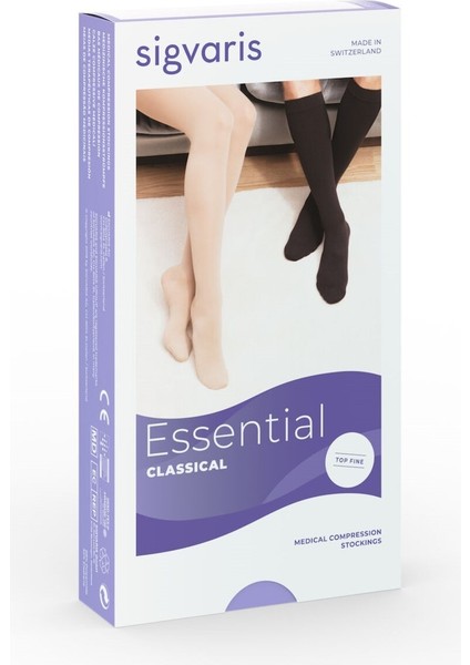 Essential Classical (Topfine Select-Eski Ismi) / Diz Altı Orta Basınç Açık Burun Siyah Rengi