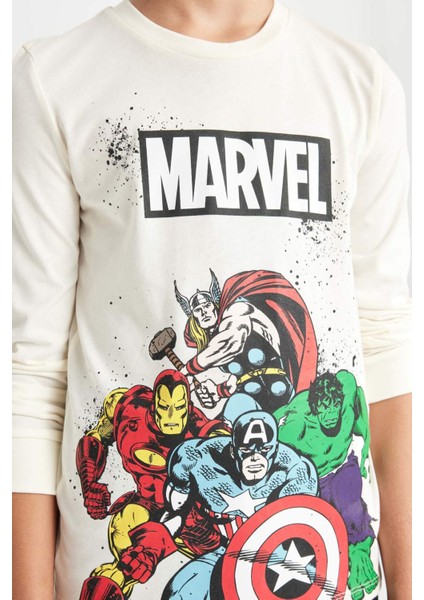 Erkek Çocuk Pijama Takımı Marvel Comics Uzun Kollu Üst Uzun Alt D3626A824WN