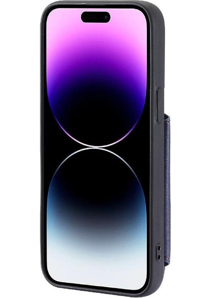 IPhone 15 Için Cüzdan Durumda Pro Max Kickstand Rfıd Engelleme 3 Büyük Kart Pu (Yurt Dışından)