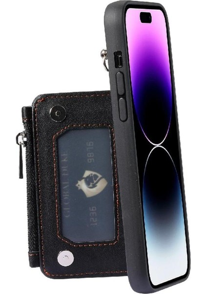IPhone 15 Için Cüzdan Durumda Pro Max Kickstand Rfıd Engelleme 3 Büyük Kart Pu (Yurt Dışından)