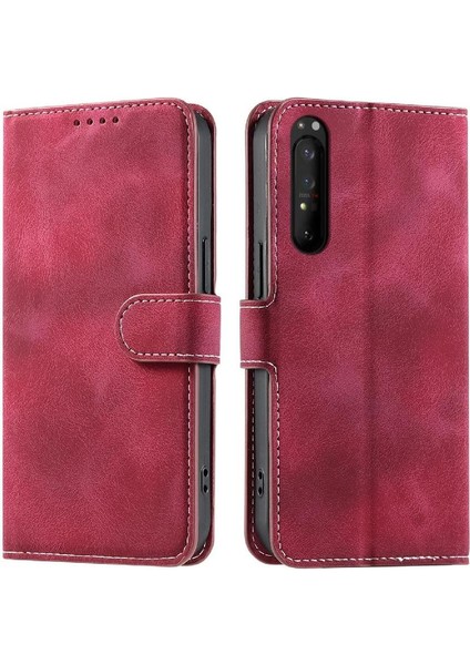 Sony Xperia 1 Iv Bilek Kayışı Cüzdan Kart Yuvaları Için Flip Case Pu Deri (Yurt Dışından)