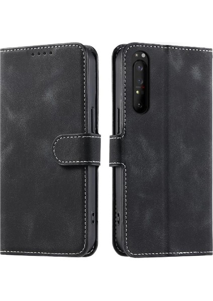 Sony Xperia 1 Iı Kickstand Manyetik Cüzdan Kart Yuvaları Bilek Için Flip Case (Yurt Dışından)