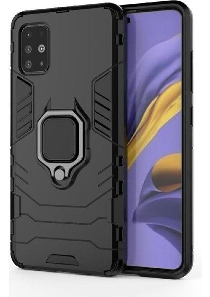 Halka Araba Dağı Kickstand Kılıf Samsung Galaxy A51 5g Askeri Sınıf (Yurt Dışından) fiyatları