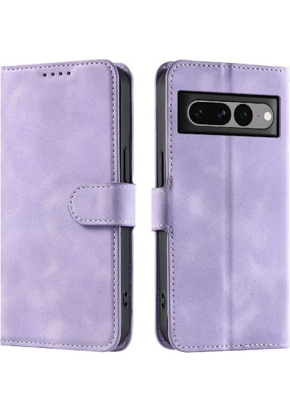 Google Piksel 7 Pro Bilek Kayışı Kickstand Pu Deri Manyetik Için Flip Case (Yurt Dışından)