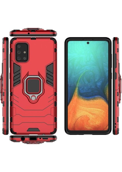 Halka Araba Dağı Kickstand Kılıf Samsung Galaxy A71 5g Darbeye Metal (Yurt Dışından)