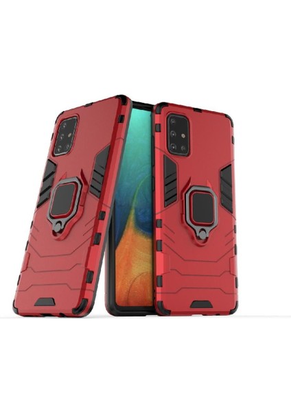 Halka Araba Dağı Kickstand Kılıf Samsung Galaxy A71 5g Darbeye Metal (Yurt Dışından) modelleri