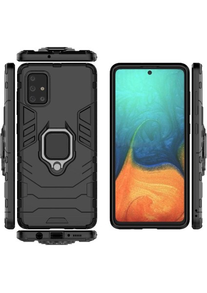 Halka Araba Dağı Kickstand Kılıf Samsung Galaxy A71 5g Darbeye Metal (Yurt Dışından)