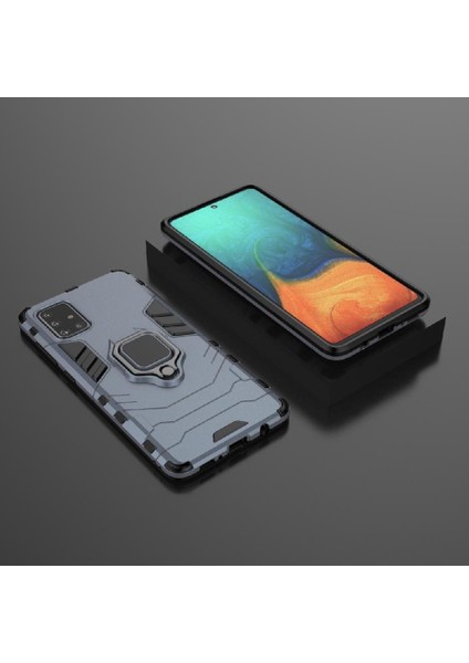 Halka Araba Dağı Kickstand Kılıf Samsung Galaxy A71 4g Kickstand Askeri (Yurt Dışından) modelleri