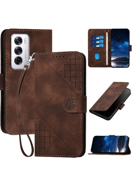 Oppo Oppo 12 5g Için Flip Case Yüksek Kaliteli Deri Telefon Kılıfı Kabartmalı ve (Yurt Dışından)