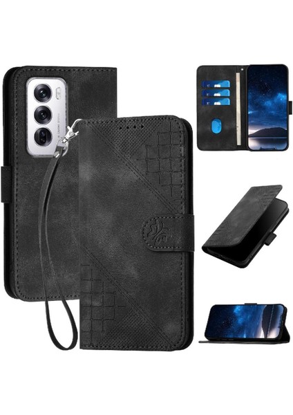 Oppo Oppo 12 5g Için Flip Case Yüksek Kaliteli Deri Telefon Kılıfı Kabartmalı ve (Yurt Dışından)