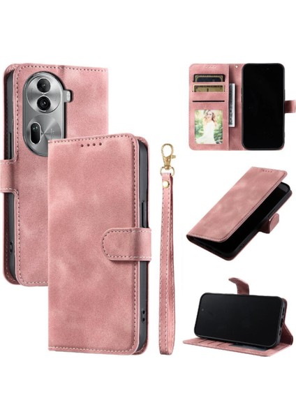 Oppo Oppo 11 Pro 5g Için Flip Case Kickstand Bilek Kayışı Manyetik Pu Cüzdan (Yurt Dışından)