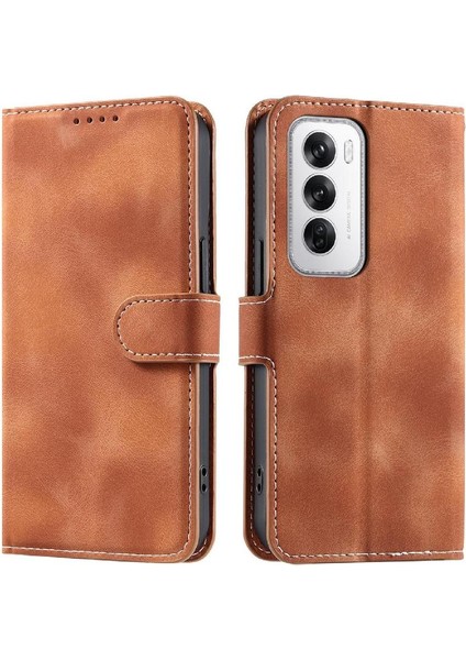 Oppo Oppo 12 5g Için Flip Case Kickstand Cüzdan Kart Yuvaları Pu Deri Bilek (Yurt Dışından)