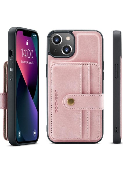 IPhone 14 Artı Cüzdan Manyetik Rfıd Engelleme Kablosuz Şarj Için Kılıf (Yurt Dışından)