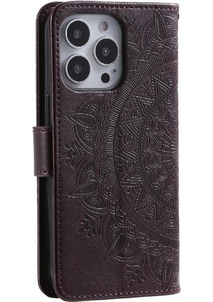 IPhone 15 Için Flip Case Pro Pu Deri Cüzdan Kılıf Totem Kabartma (Yurt Dışından) indirimleri