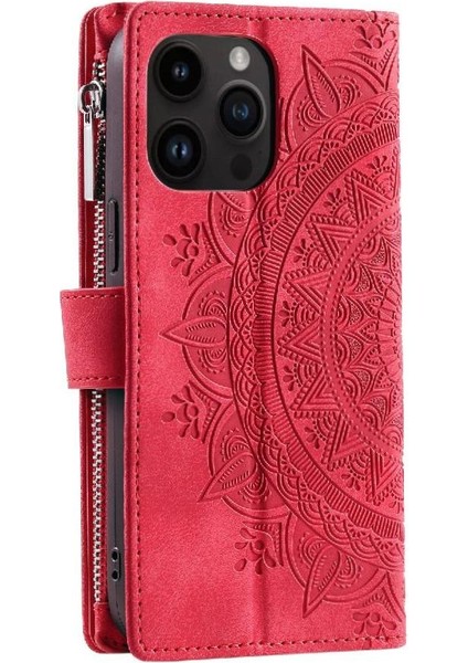 El Kayışı Totem Cüzdan ile IPhone 16 Pro Max Kickstand Için Flip Case (Yurt Dışından)