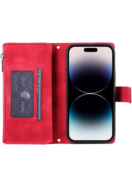 El Kayışı Totem Cüzdan ile IPhone 16 Pro Max Kickstand Için Flip Case (Yurt Dışından)