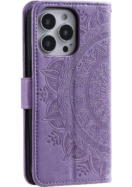 IPhone 15 Için Flip Case Pro Pu Deri Cüzdan Kılıf Totem Kabartma (Yurt Dışından) modelleri