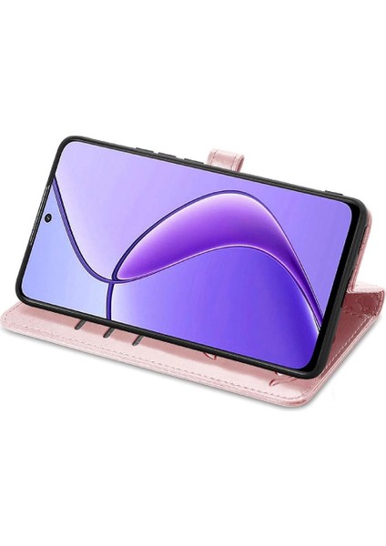 Realme 13 Flip Kapak Karikatür Hayvanlar Için Kılıf Kısa Kayış Deri Kılıf (Yurt Dışından)