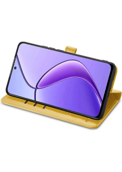 Realme 13 Flip Kapak Karikatür Hayvanlar Için Kılıf Kısa Kayış Deri Kılıf (Yurt Dışından)
