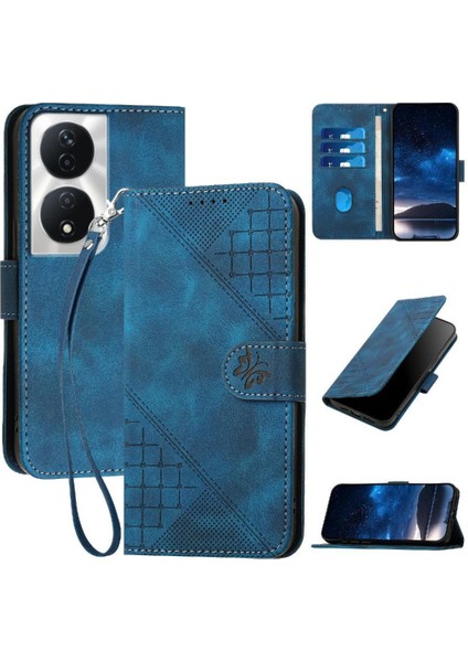 Onur X7B Için Flip Case Ayrılabilir El Kayışı ile Kabartmalı Kelebek ve (Yurt Dışından)