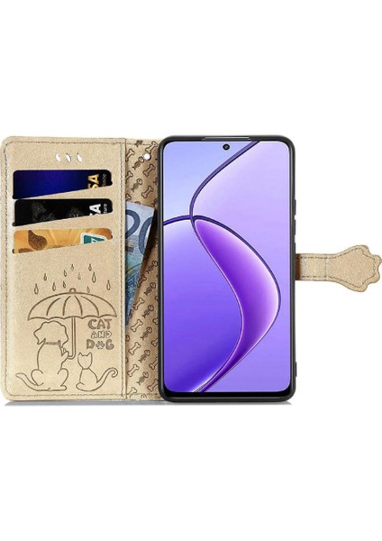 Realme 13 Pro Karikatür Hayvanlar Için Kılıf Kapak Çevirin Kısa Kayış Deri Kılıf (Yurt Dışından) modelleri