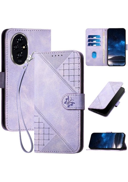 Onur Için Flip Case 200 Pro Yüksek Kalite Deri Telefon Kılıfı ile Kabartmalı (Yurt Dışından)