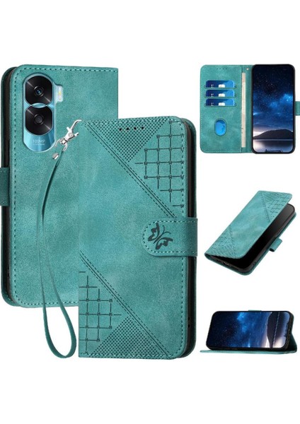 Ayrılabilir El Kayışı Kabartmalı Kelebek ile Onur 90 Lite Için Flip Case (Yurt Dışından)