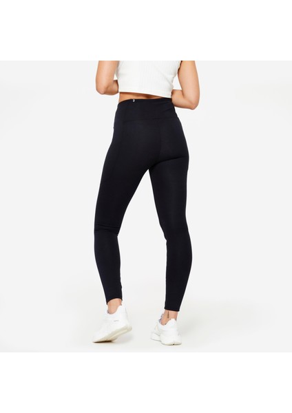Domyos Kadın Yüksek Belli Spor Taytı - Siyah - Fitness