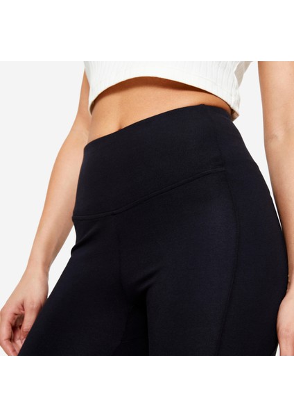 Domyos Kadın Yüksek Belli Spor Taytı - Siyah - Fitness
