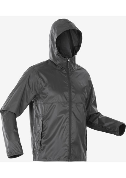 Quechua Erkek Outdoor Yağmurluk - Siyah - Raincut