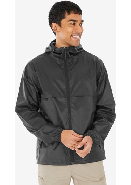 Quechua Erkek Outdoor Yağmurluk - Siyah - Raincut modelleri