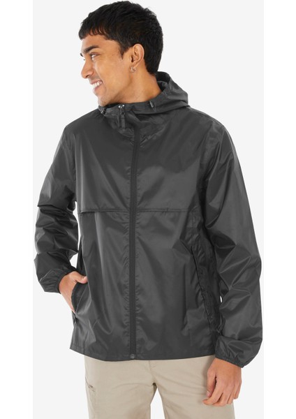 Quechua Erkek Outdoor Yağmurluk - Siyah - Raincut fırsatları