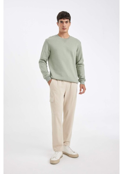 Eşofman Altı Slim Fit Dar Kesim Kargo Cep Düz Paça D6090AX24AU