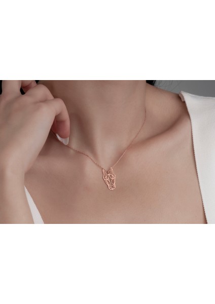 Köpek Figürlü Gümüş Kolye, Özel Tasarım ,925 Ayar Gümüş Kolye,gümüş,rose Gold,altın Kaplama Kolye fırsatları